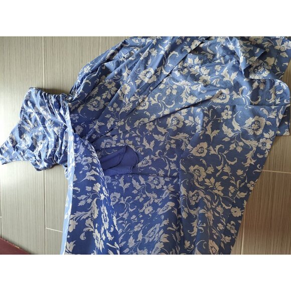 Abercrombie & Fitch Womens One-Shoulder White Blue Floral Maxi Dress Size L NEW - Picture 13 of 13